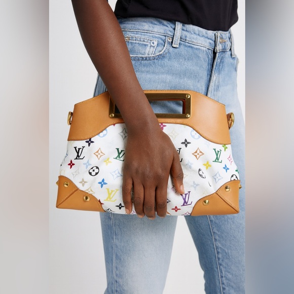 LOUIS VUITTON Murakami White Multicolor Judy PM Bag - Picture 3 of 13